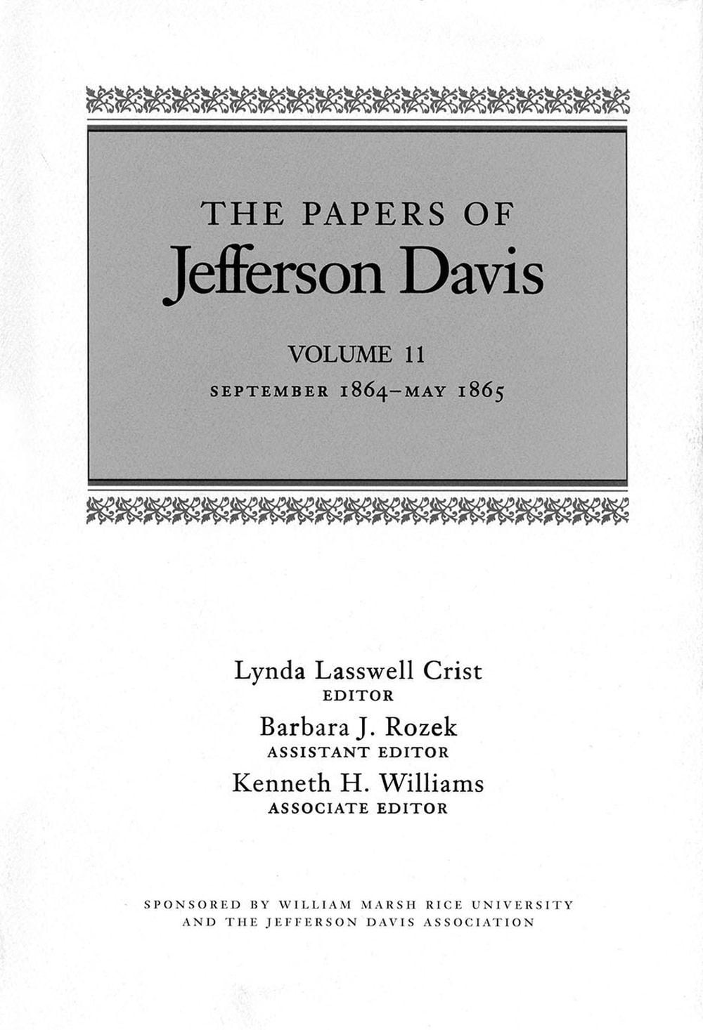 The Papers of Jefferson Davis: September 1864-May 1865 by Jefferson Davis (Engli