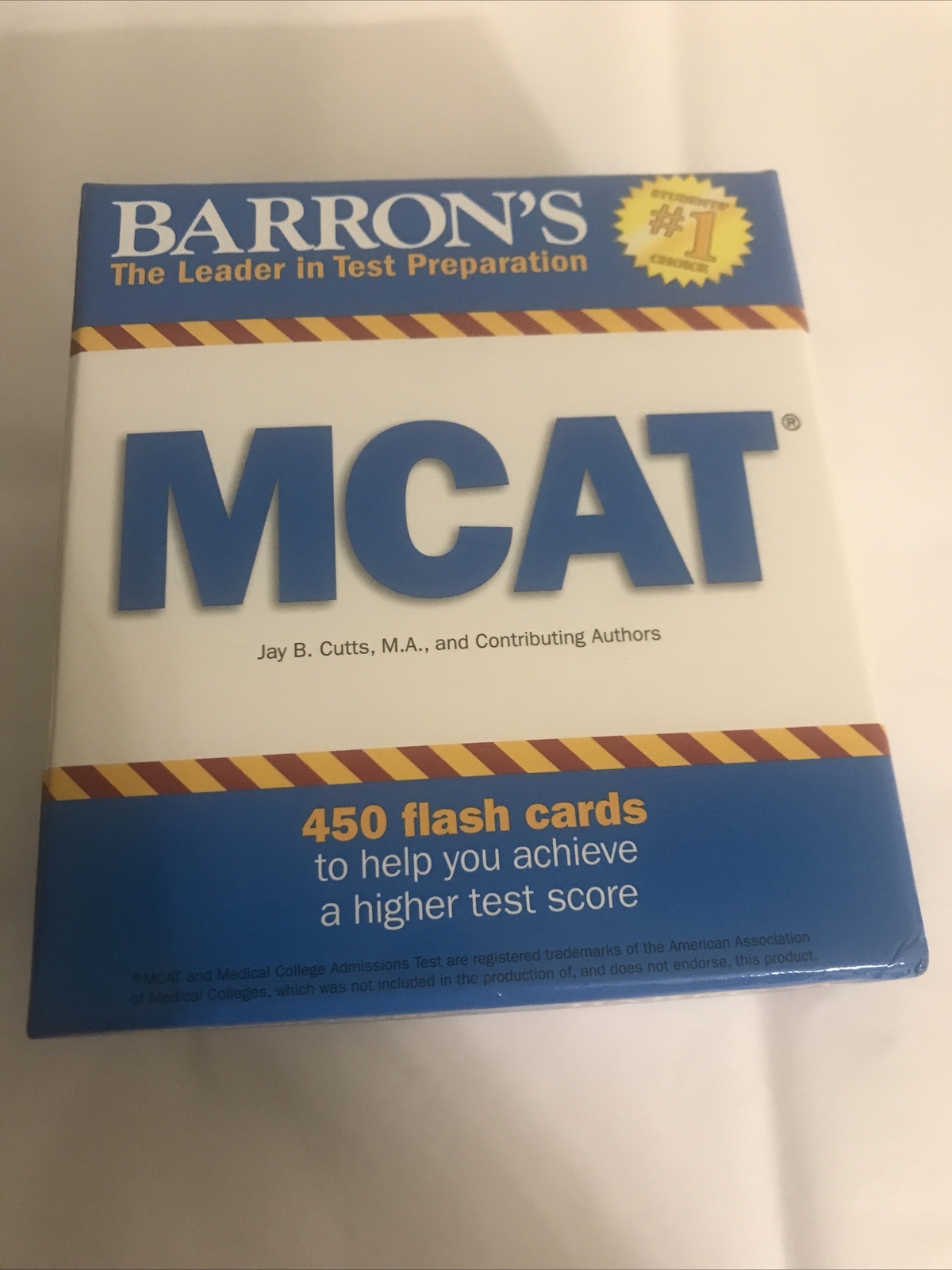 Barron’s Test Prep Ser.: MCAT Flash Cards by Jay B. Cutts (2015, Cards,Flash…
