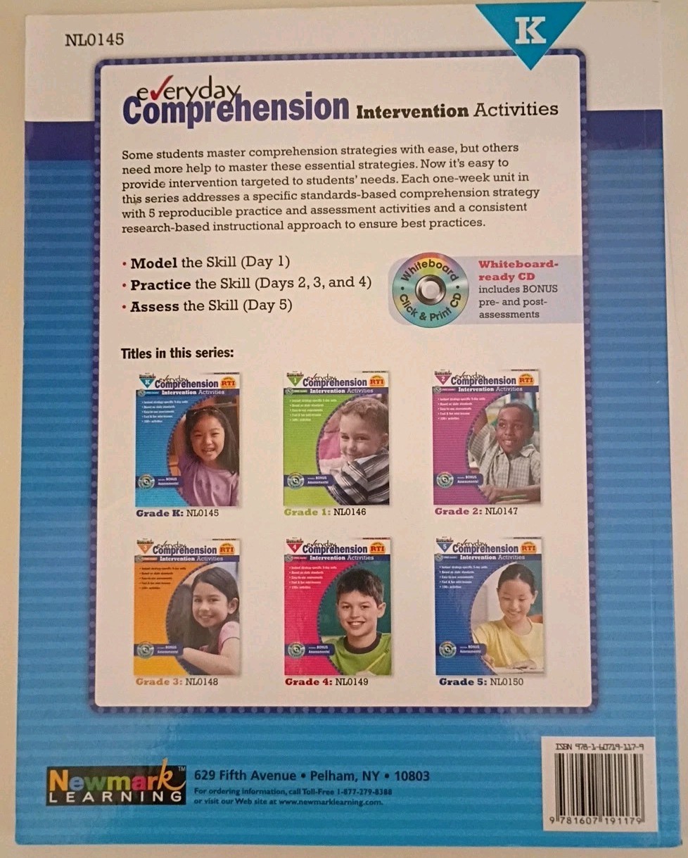 Newmark Learning Grade K Everyday Comprehension Intervention Activities Aid …