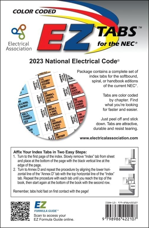 2023 National Electrical Code Color-Coded Tabs – Easy Reference Solution