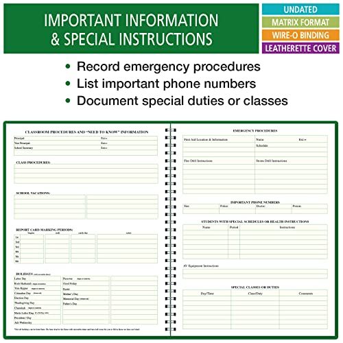 Combination Plan and Record Book: One efficient 8-1/2″ x 11″ Book for Lesson