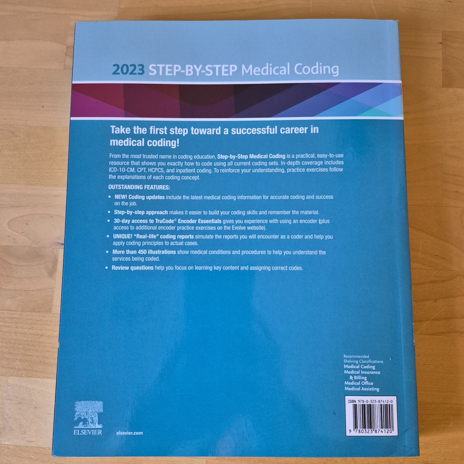 Buck’s 2023 Step-by-Step Medical Coding – Paperback By Elsevier -Like New !