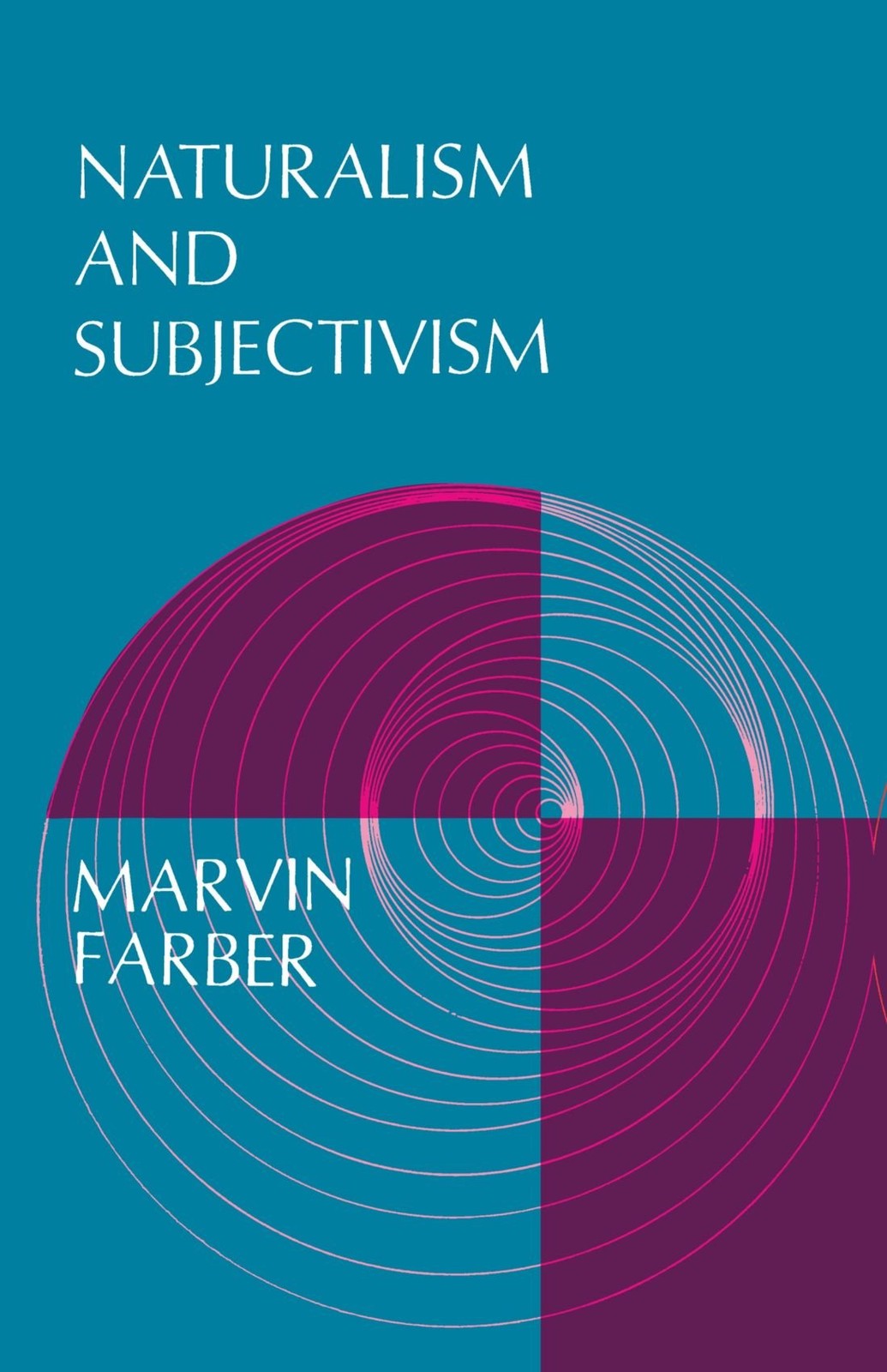 Naturalism and Subjectivism – Farber, Marvin – Acceptable – See condition no…
