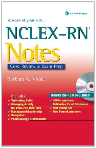 NCLEX-RN NOTES: COUNTDOWN TO SUCCESS (DAVIS’S NOTES) By Vitale Barbara A. Rn VG+