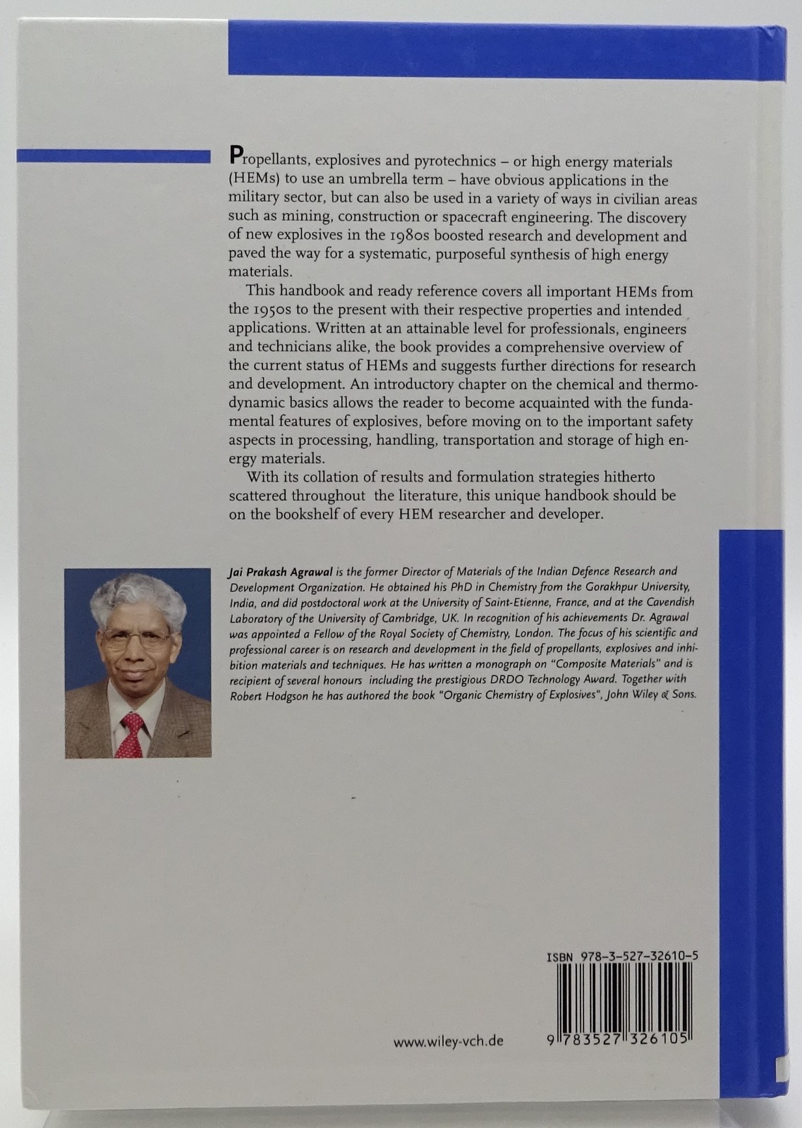 High Energy Materials : Propellants, Explosives & Pyrotechnics Agrawal HB 2010