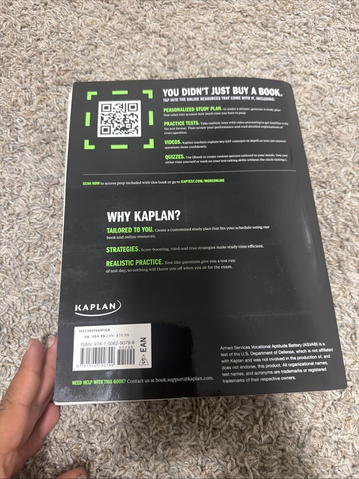 Kaplan Test Prep Ser.: ASVAB Total Prep 2024-2025: 7 Practice Tests + Proven…