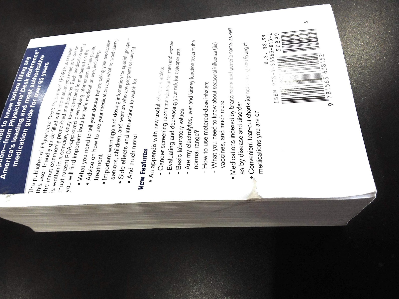 The PDR Pocket Guide to Prescription Drugs – PDR Staff – Acceptable – See co…