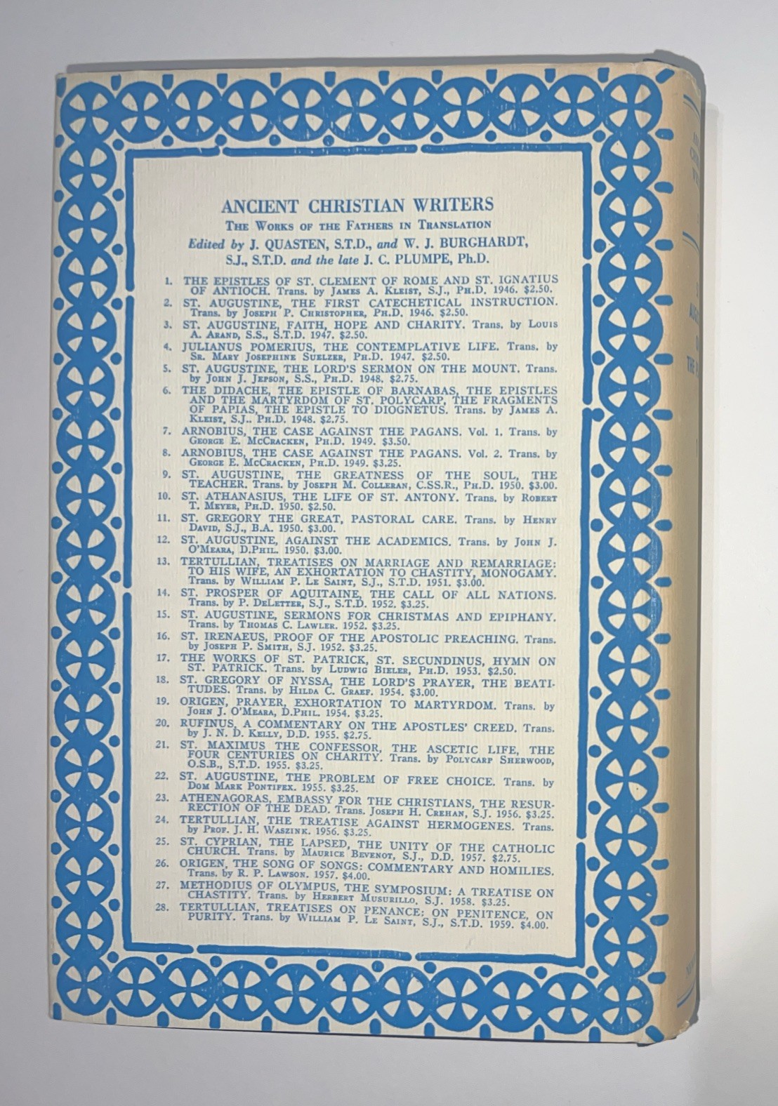 Ancient Christian Writers: St. Augustine on the Psalms,Vol. 1 Newman Press, 1960