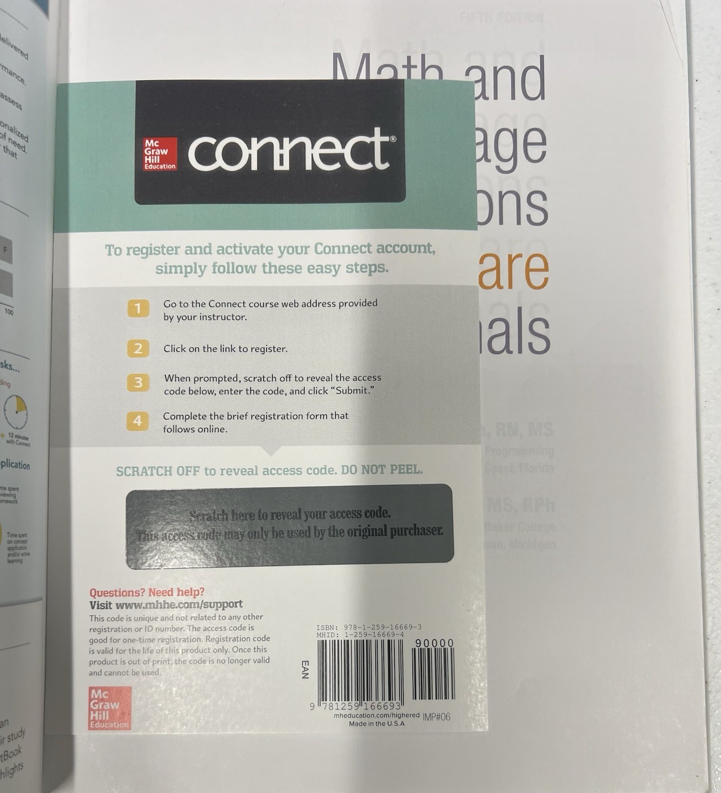 MATH AND DOSAGE CALCULATIONS FOR HEALTHCARE 5th edition Booth Whaley-with code