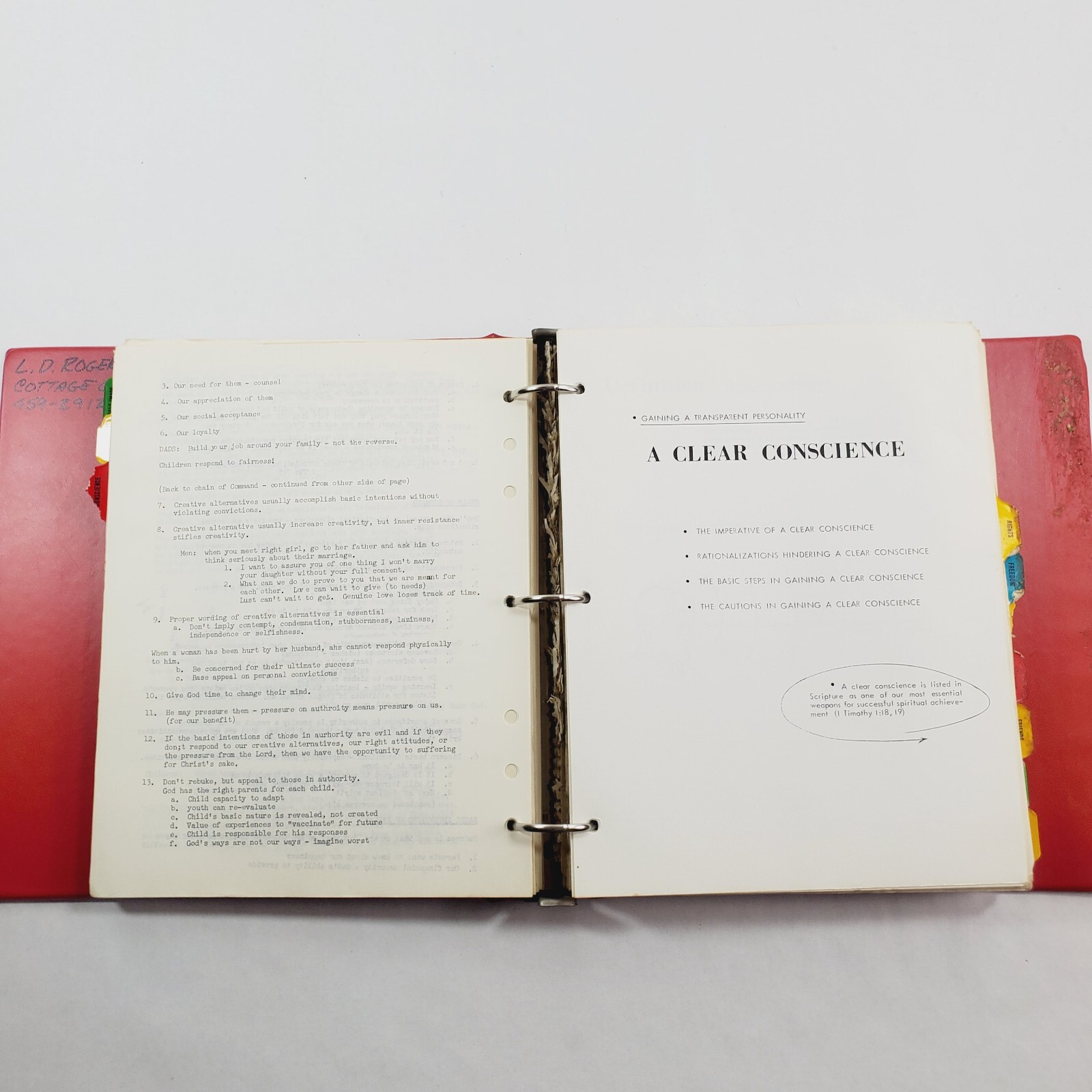 Institute in Basic Youth Conflicts Teachers Edition by Bill Gothard 1975