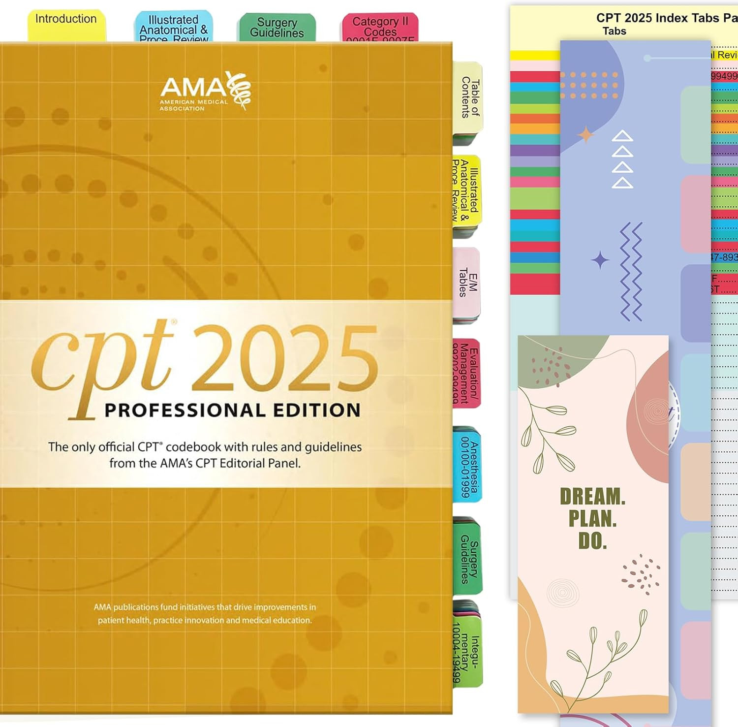Upgraded Index Tabs for CPT 2025 Professional Edition, Complete CPT Book Tabs, L