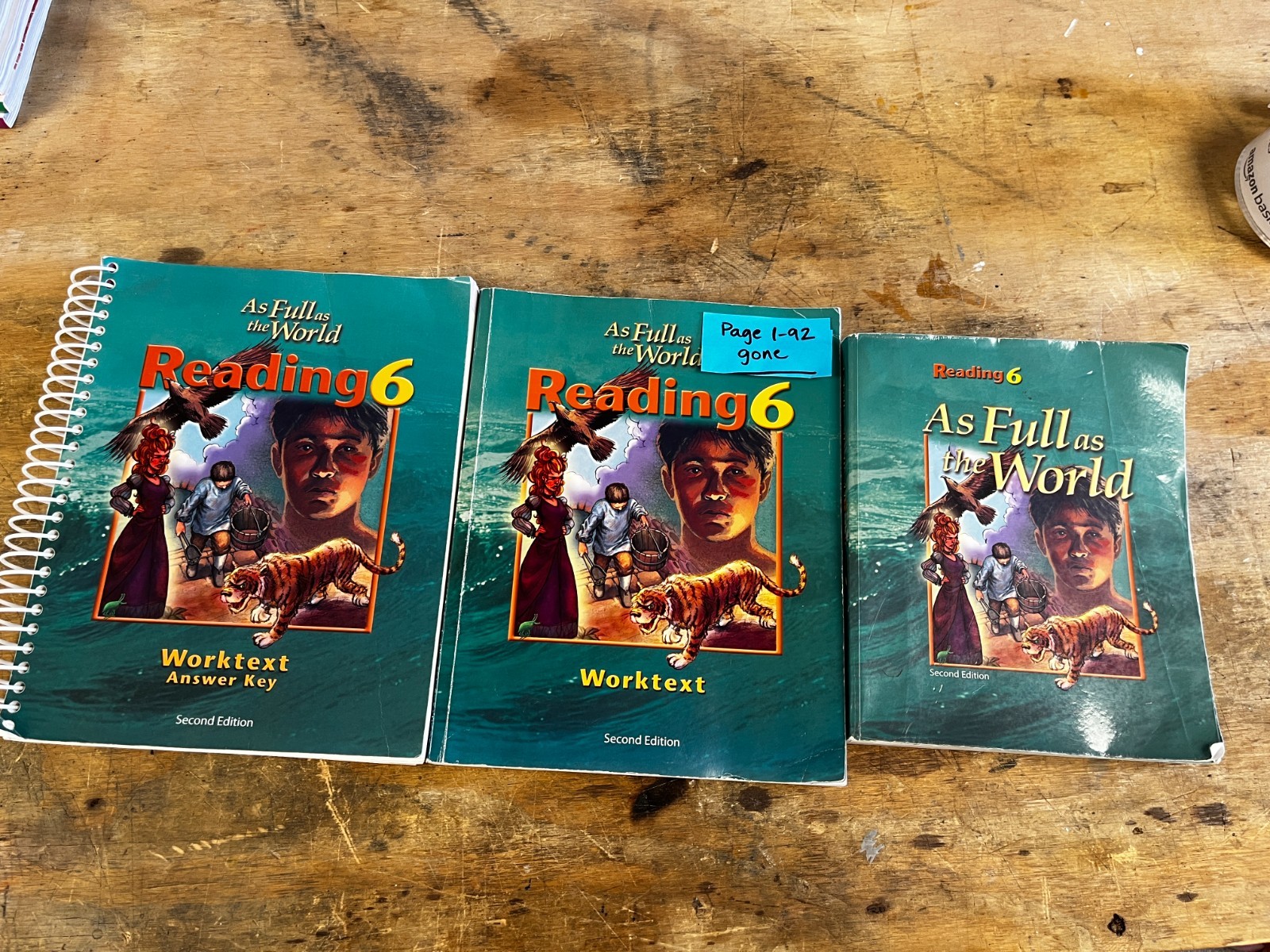 Reading 6: As Full as the World – Worktext (partial), Answer Key, Reader