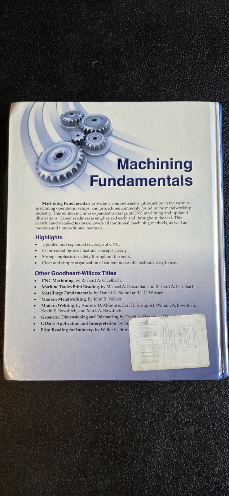 Machining Fundamentals HB John Walker, Bob Dixon, 2014 9th Edition