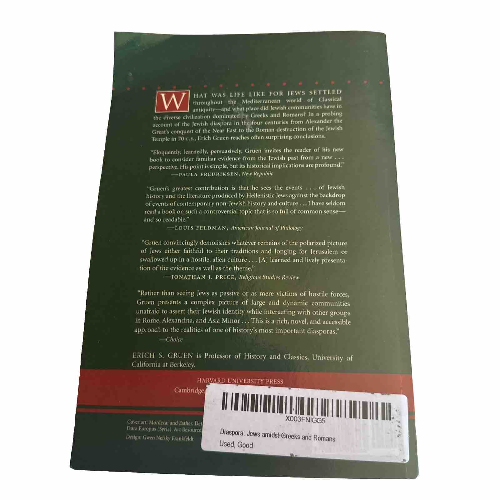 Diaspora : Jews amidst Greeks and Romans Paperback Erich S. Gruen