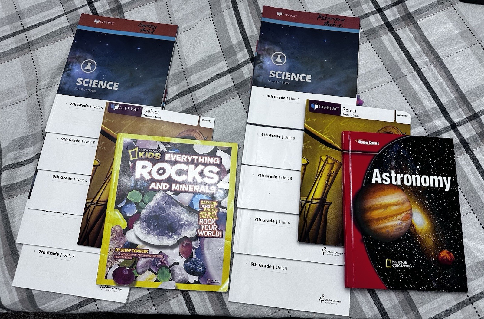 LIFEPAC Geology & Astronomy middle/high school elective courses set plus extras