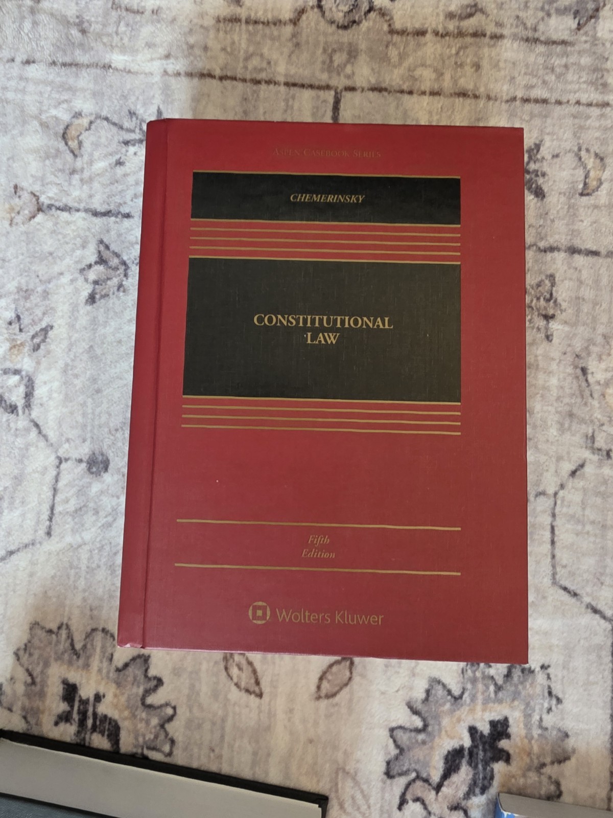 Wolters Kluwer Aspen Constitutional Law 5th Ed Chemerinsky Book Textbook