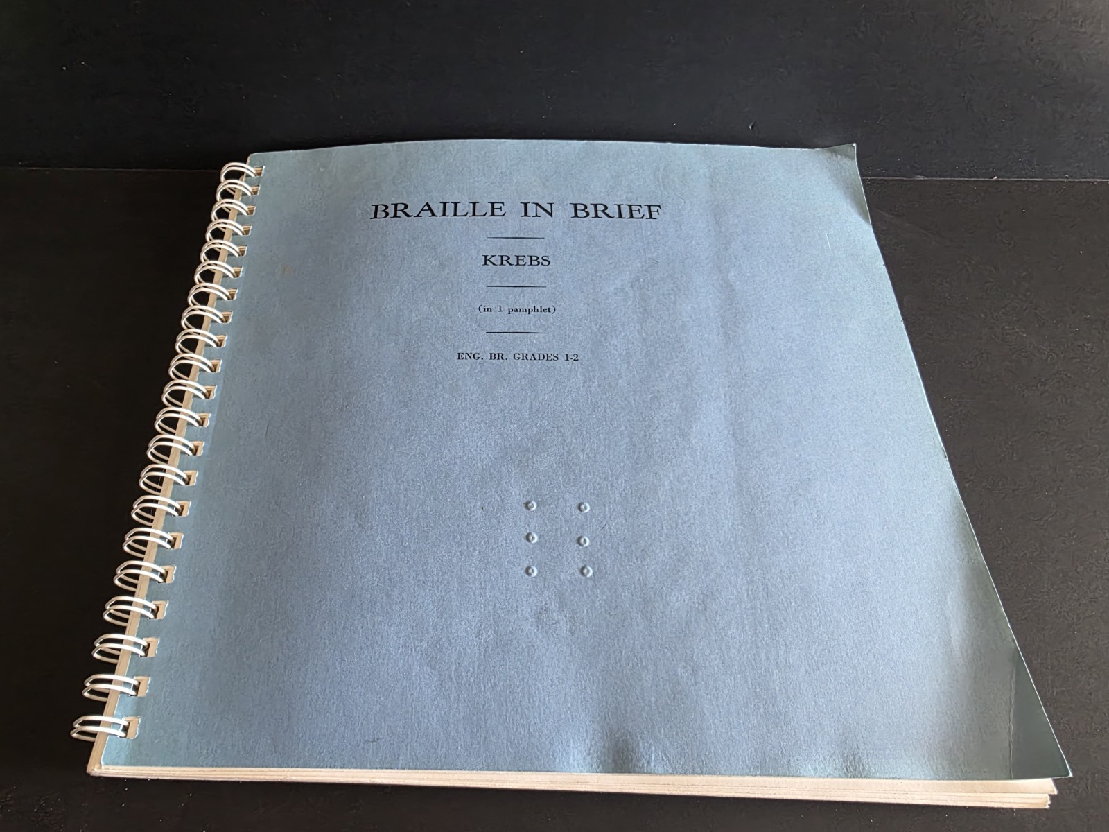 Braille In Brief KERBD In 1 Pamphlet ENG. BR. Grades 1-2 Good Used
