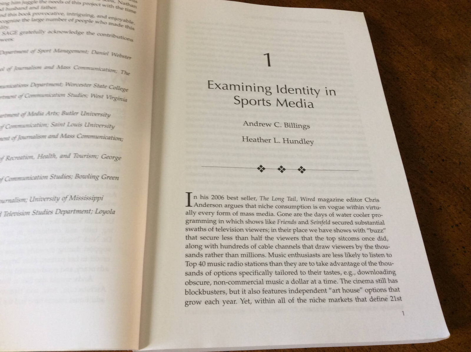 EXAMINING IDENTITY IN SPORTS MEDIA By Heather Hundley & Andrew C. Billings PB
