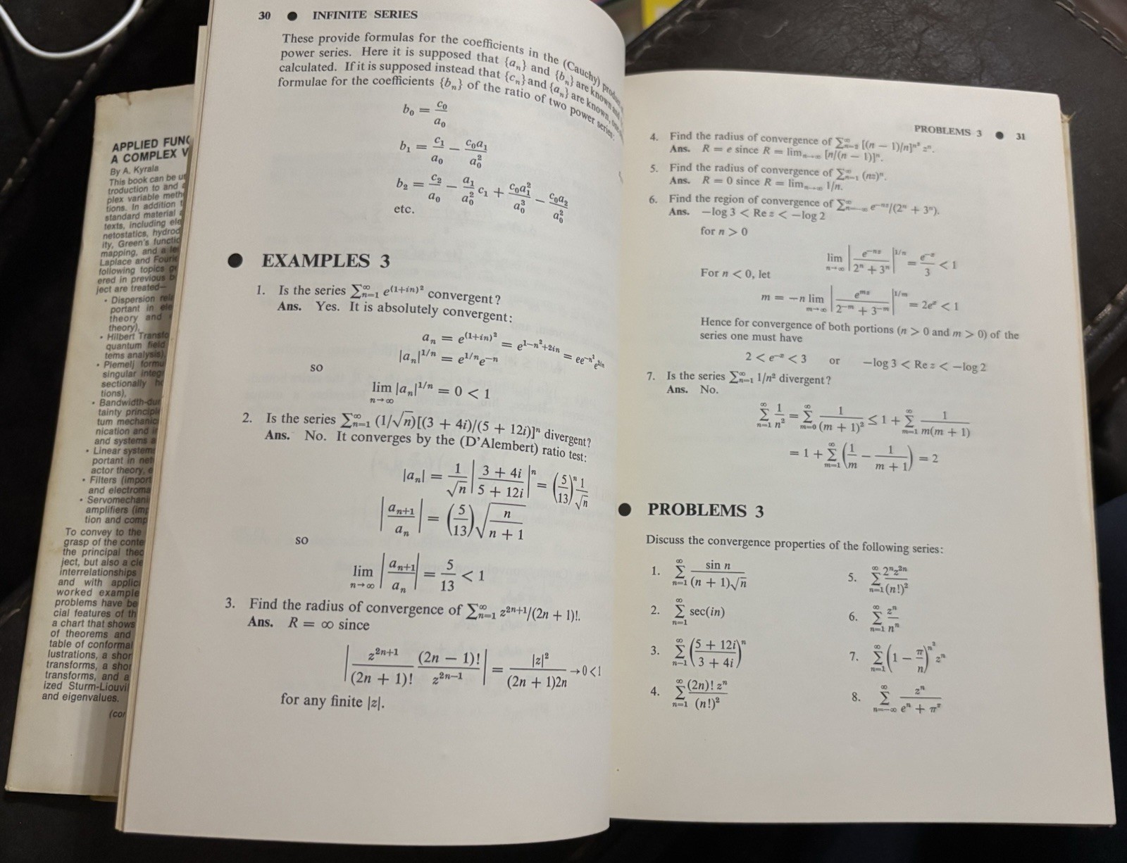 APPLIED FUNCTIONS OF A COMPLEX VARIABLE By A Kyrala 1972 Hardcover DJ