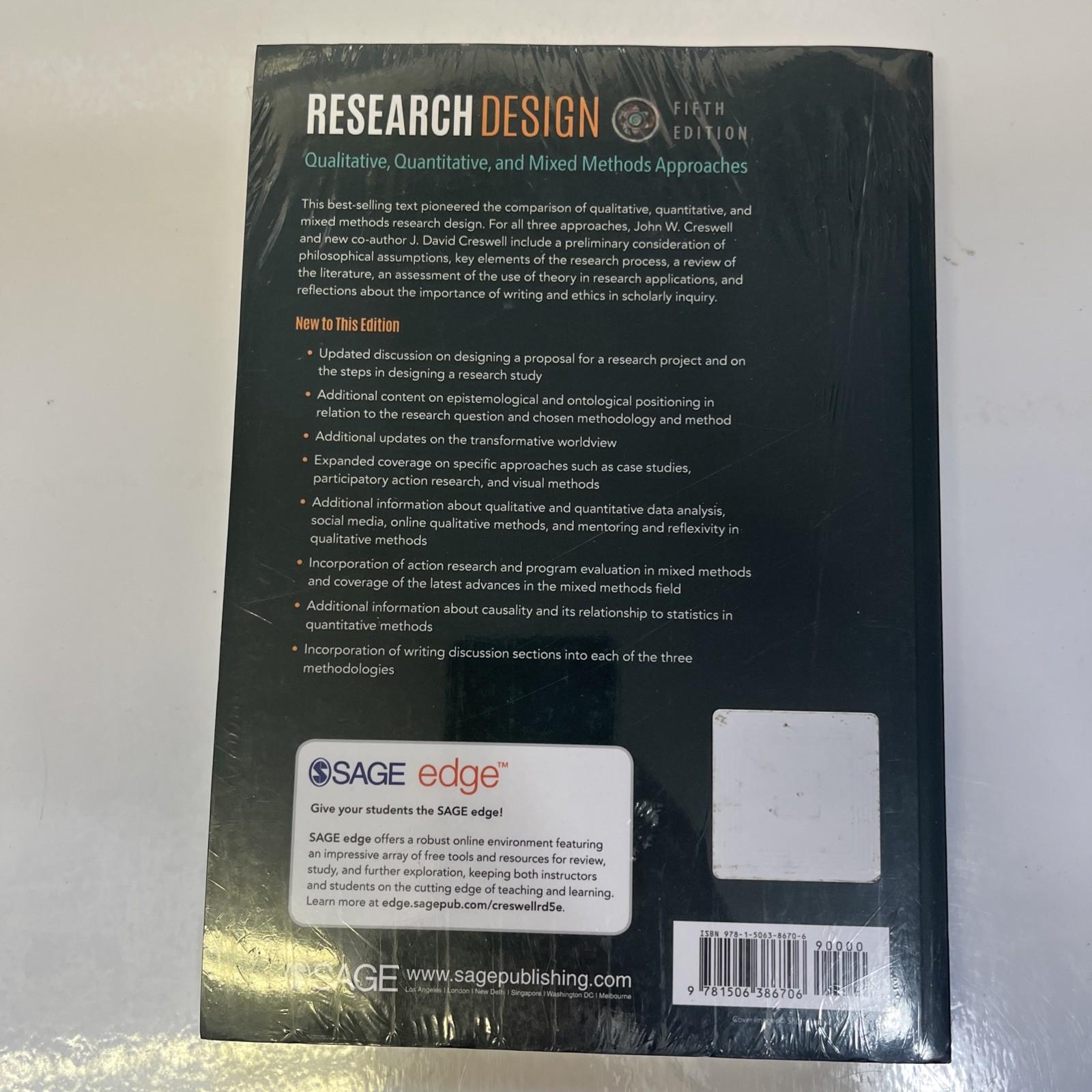 NEW-Research Design: Qualitative Quantitative & Mixed Method Approaches, 5th Ed.
