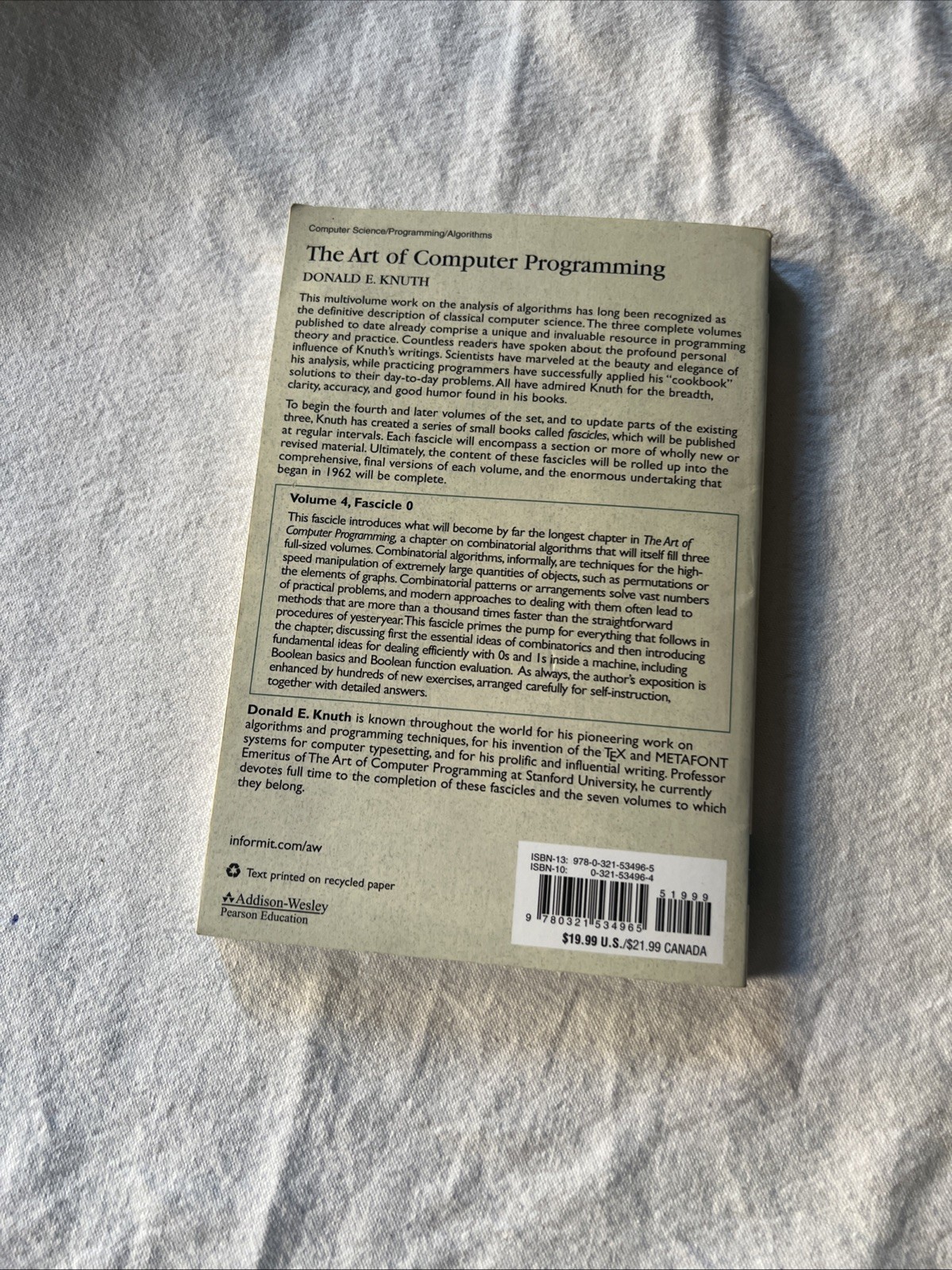 The Art of Computer Programming, Volume 4, Fascicle 0: Introduct