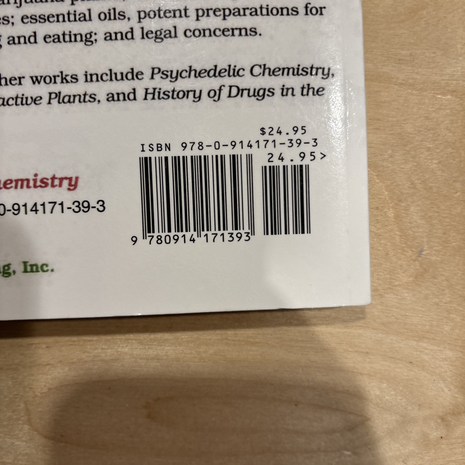 Chemistry, Medical Marijuana 4 Book Lot(.#195-4)