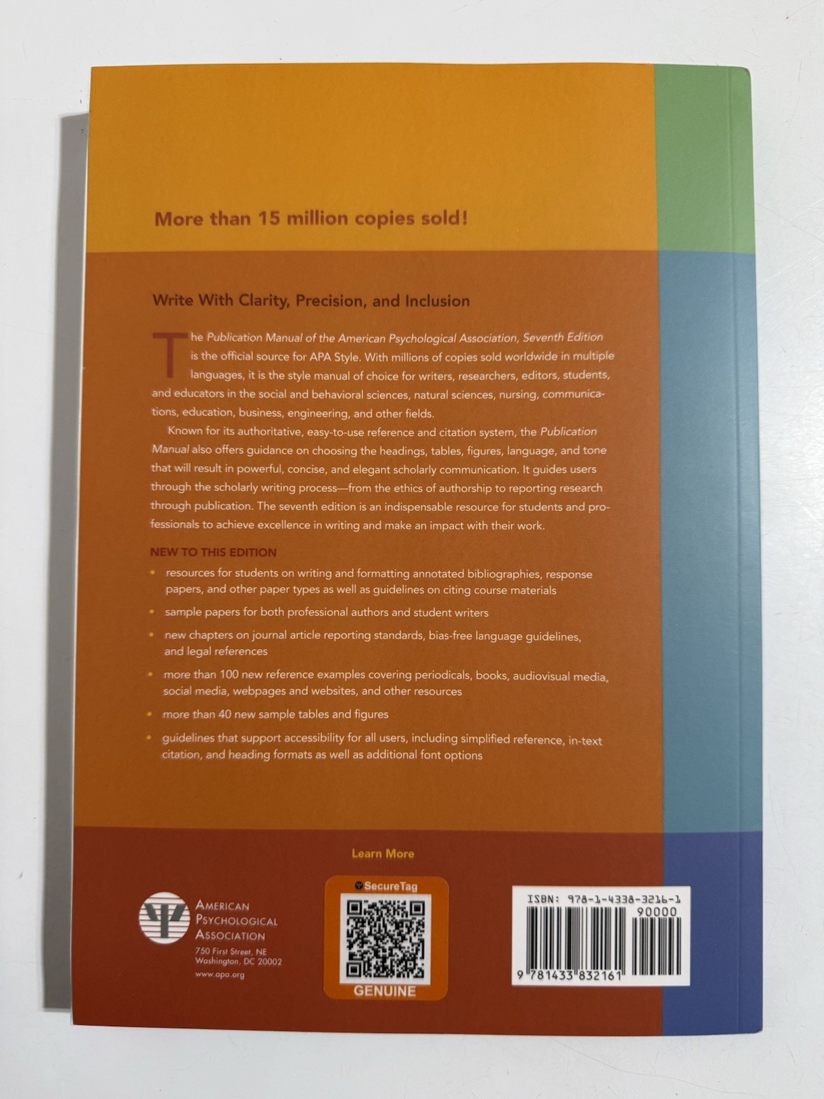 Publication Manual (OFFICIAL) 7th Edition of the American Psychological…
