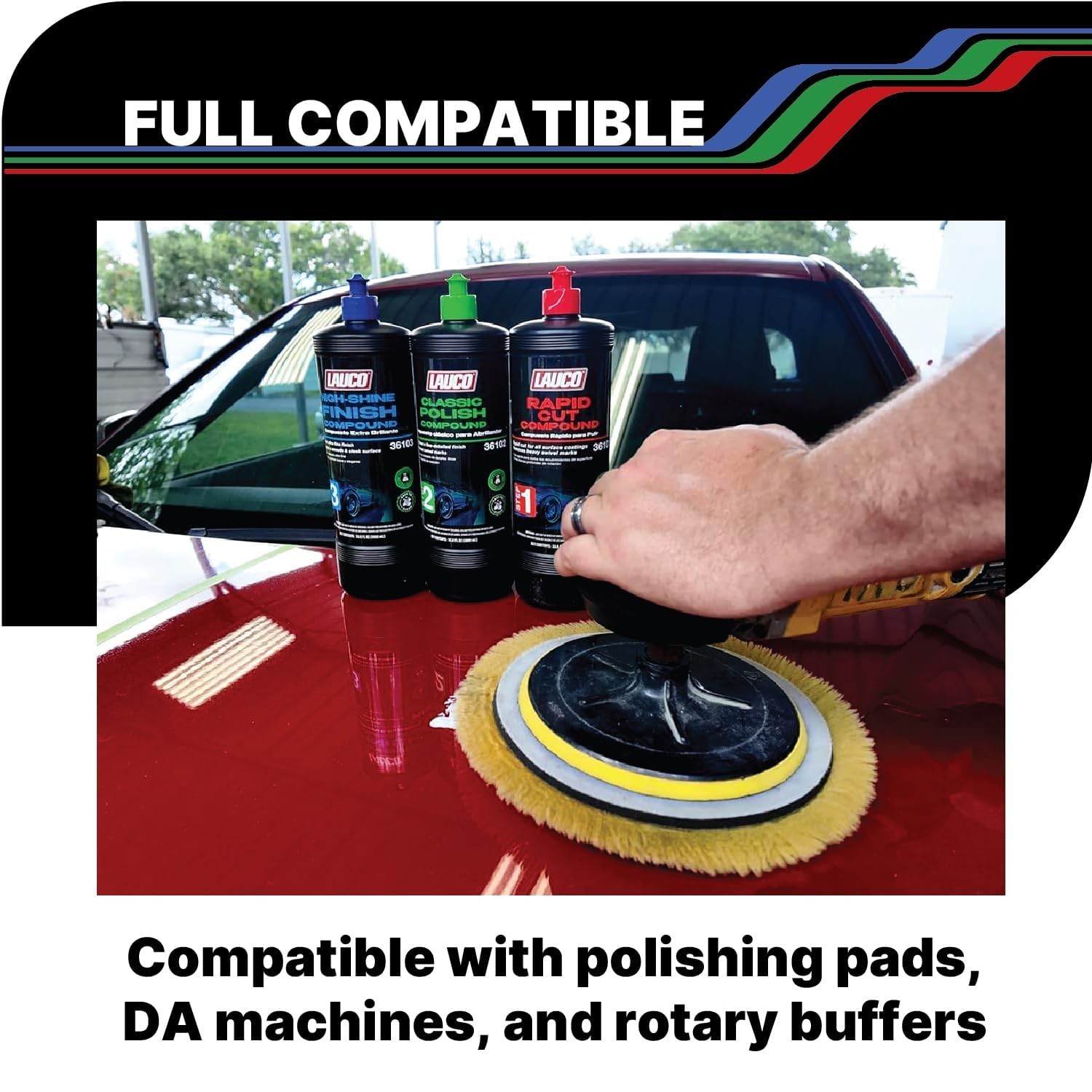 Paint Correction Compounds Step 1, 2, 3, Swirl Remover 8oz Kits, with towel