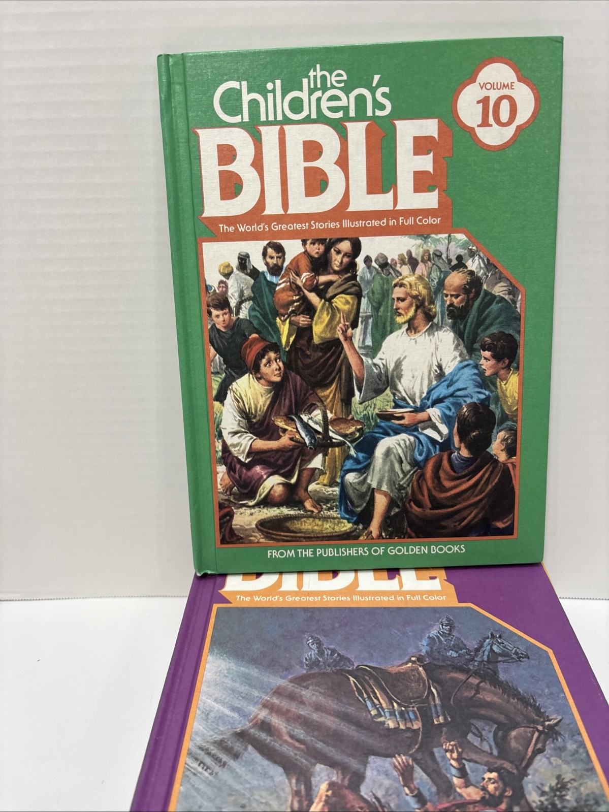 The Childrens Bible Volumes 1-12 Minus Volumes 7&8(Lot Of 10) Golden Books Vtg