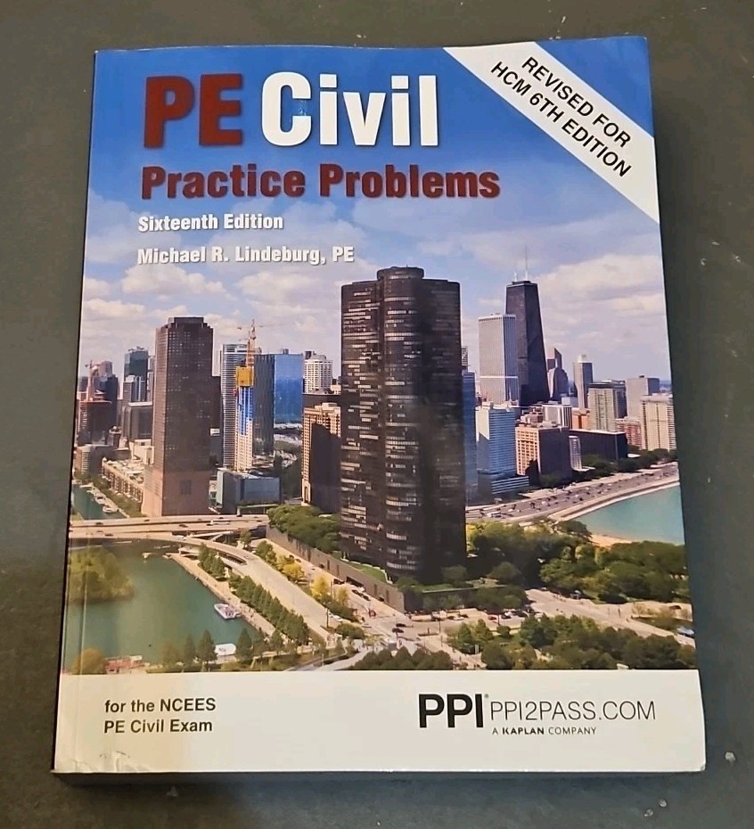 PE Civil Practice Problems 16th Sixteenth Edition Michael R. Lindeburg