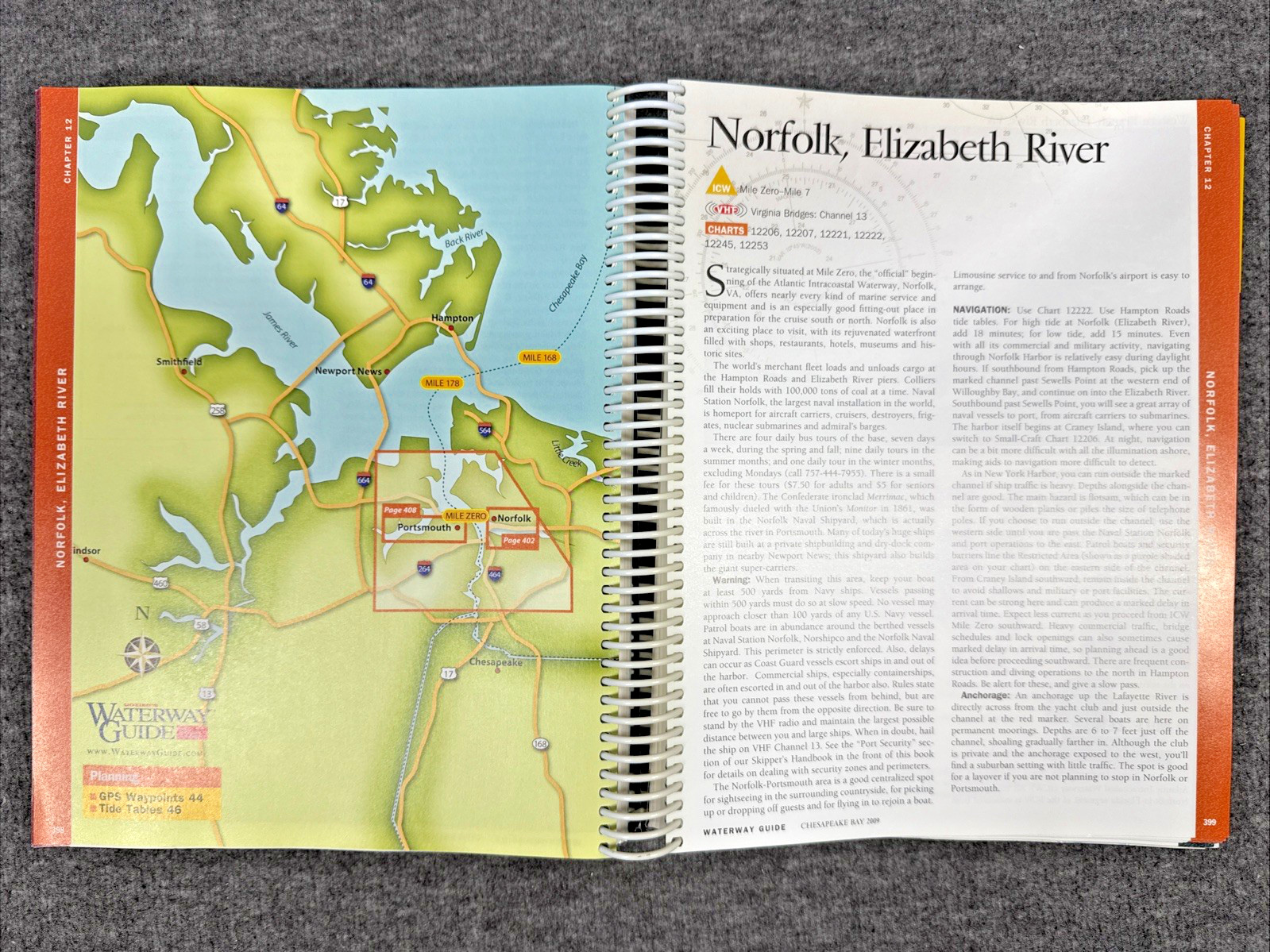 Waterway Guide Chesapeake Bay & Delaware Bay 2009 (Cape May NJ – Norfolk VA)