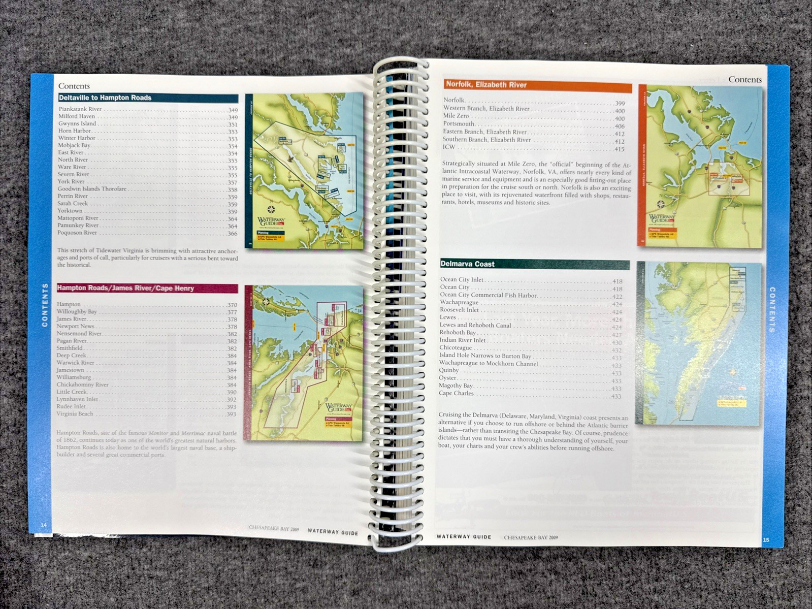 Waterway Guide Chesapeake Bay & Delaware Bay 2009 (Cape May NJ – Norfolk VA)