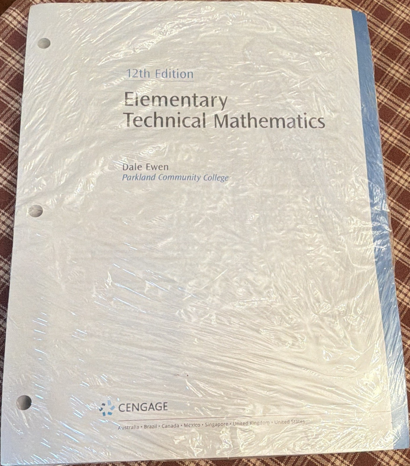 Cengage Elementary Technical Mathematics 12th Edition Dale Ewen Loose Leaf 2018