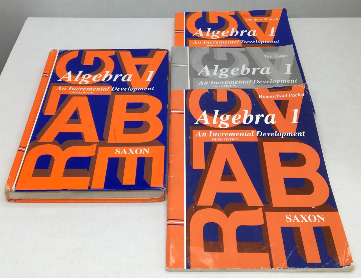 Saxon Algebra 1 Math Set: Textbook Answer Key Solutions Test Forms; 3rd Edition