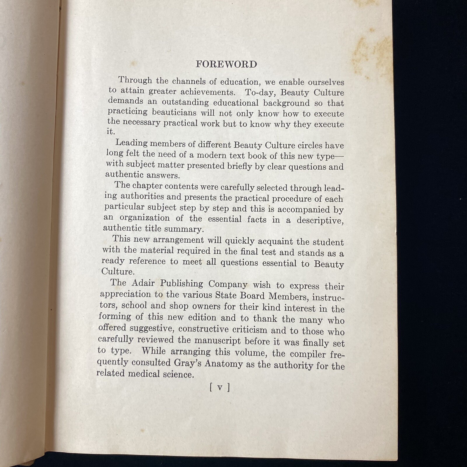 Adair’s COSMETOLOGY EXAMINER A Modern Treatise on Beauty Culture 1937 1940 Ed.