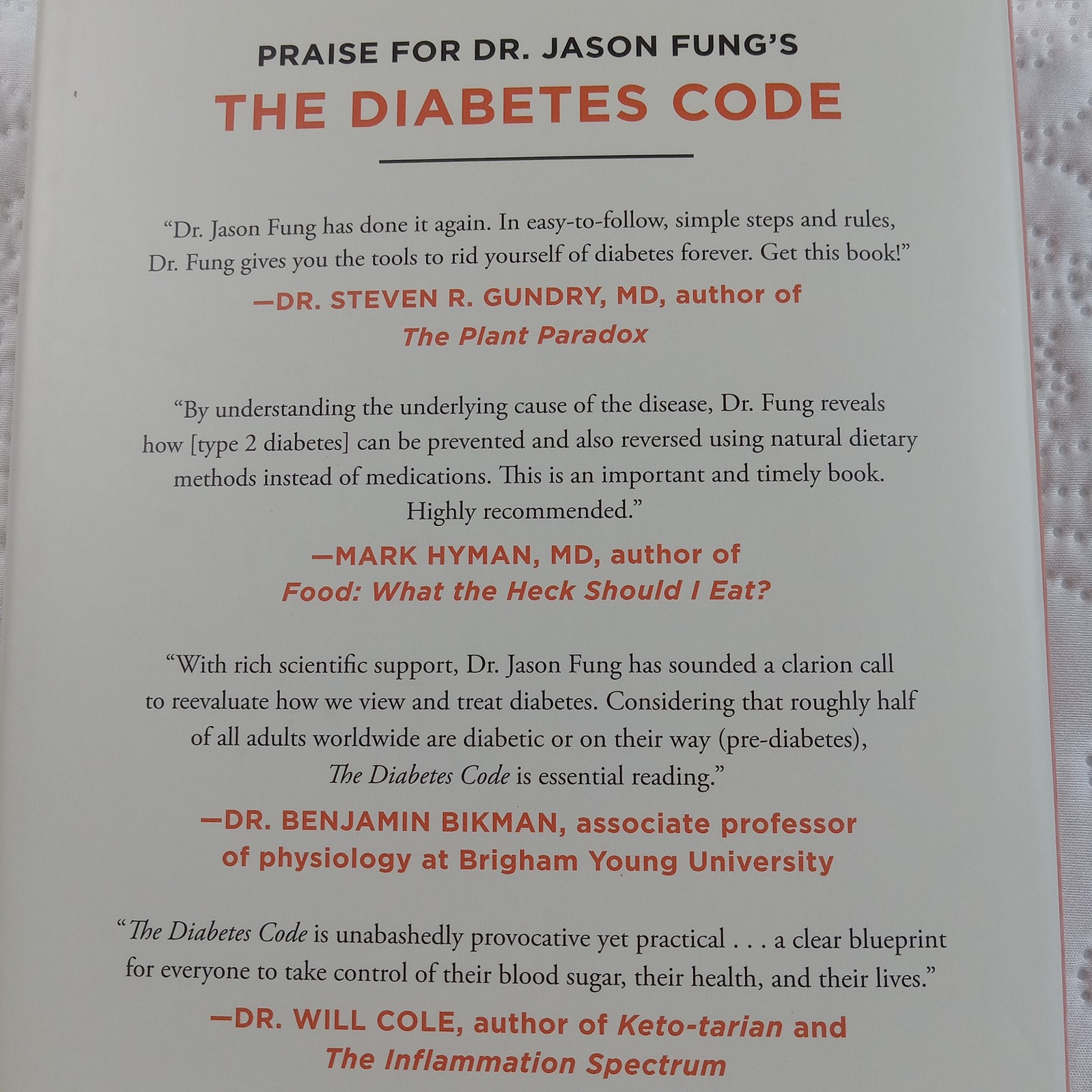 The Cancer Code New Understanding of A Medical Mystery Dr. Jason Fung HB GUC