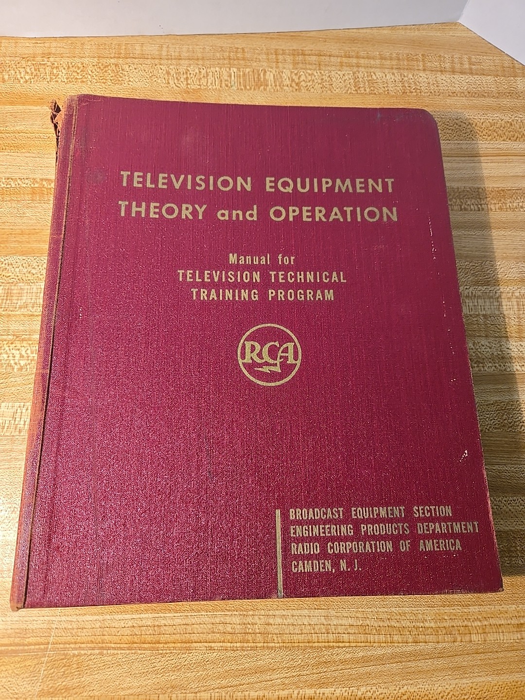 Television Equipment Theory And Operation Manual For TV Tech Training
