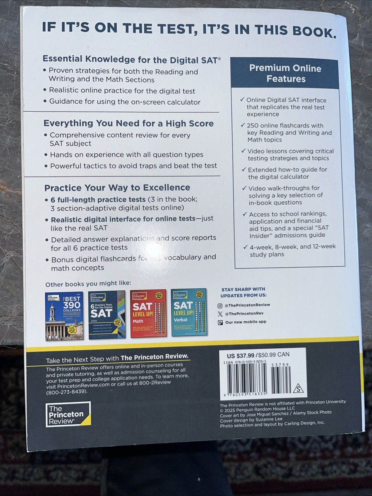 College Test Preparation Ser.: Princeton Review Digital SAT Premium Prep 2026 :