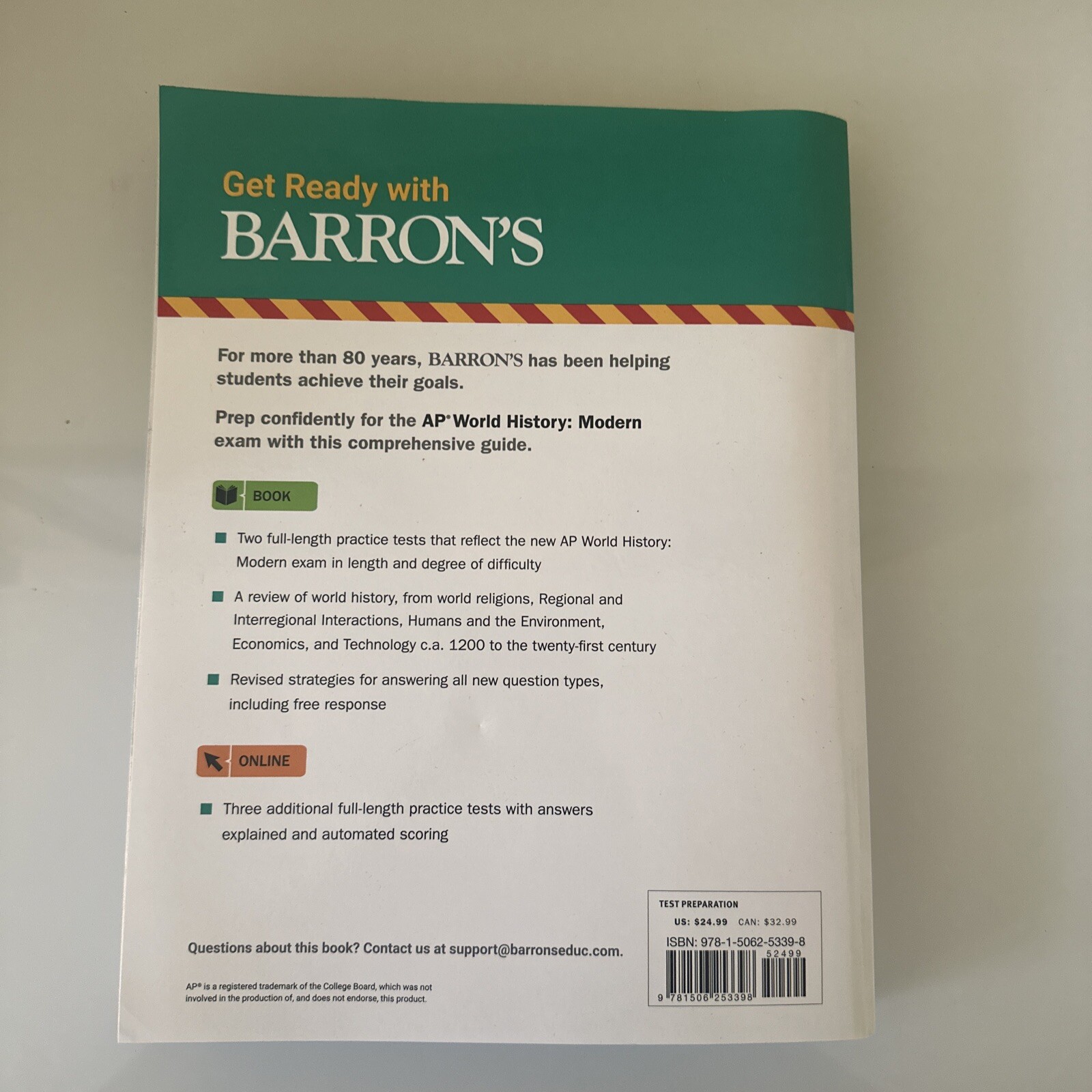 Barron’s AP Ser.: AP World History: Modern Premium : With 5 Practice Tests by…