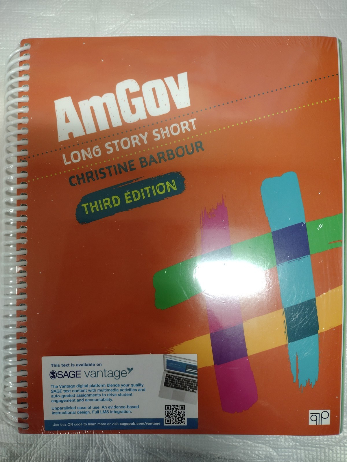 AmGov: Long Story Short by Christine Barbour, Third Edition (2023) Spiral Bound!