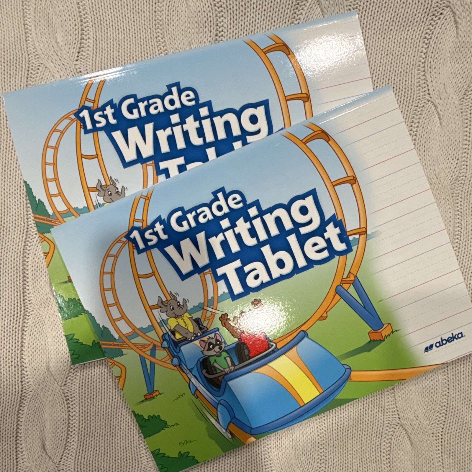 Abeka 1st Grade Writing Tablet Workbook Set of 2 Paperback English Writing