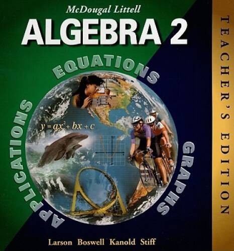 McDougal Littell Algebra 2, Teachers Edition – Hardcover – ACCEPTABLE