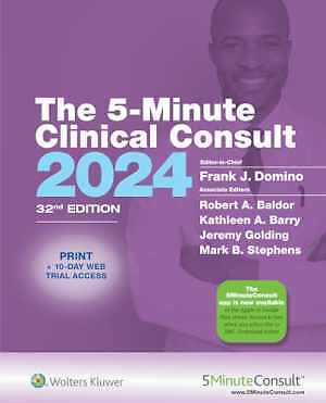 5-Minute Clinical Consult 2024 (Griffith’s 5 – Hardcover, by Domino Frank – Good