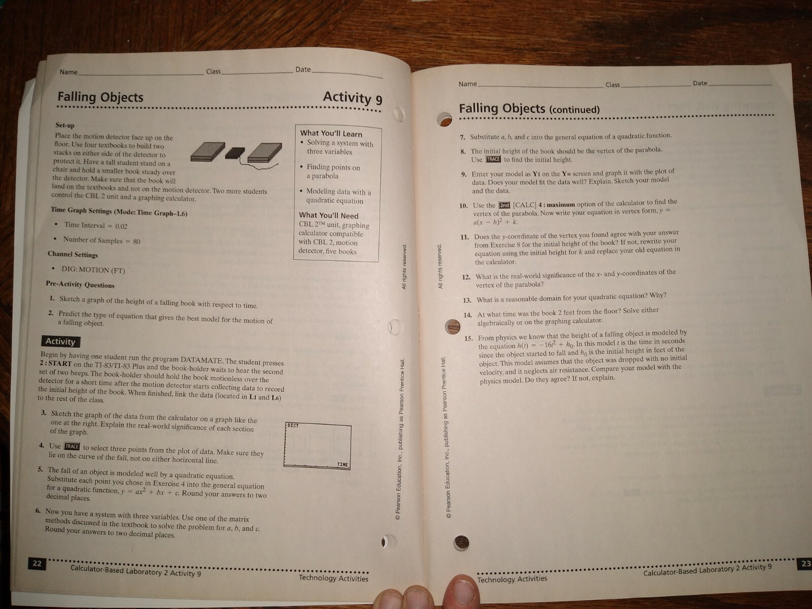 PRENTICE HALL HANDS-ON ACTIVITIES (ALGEBRA & GEOMETRY)