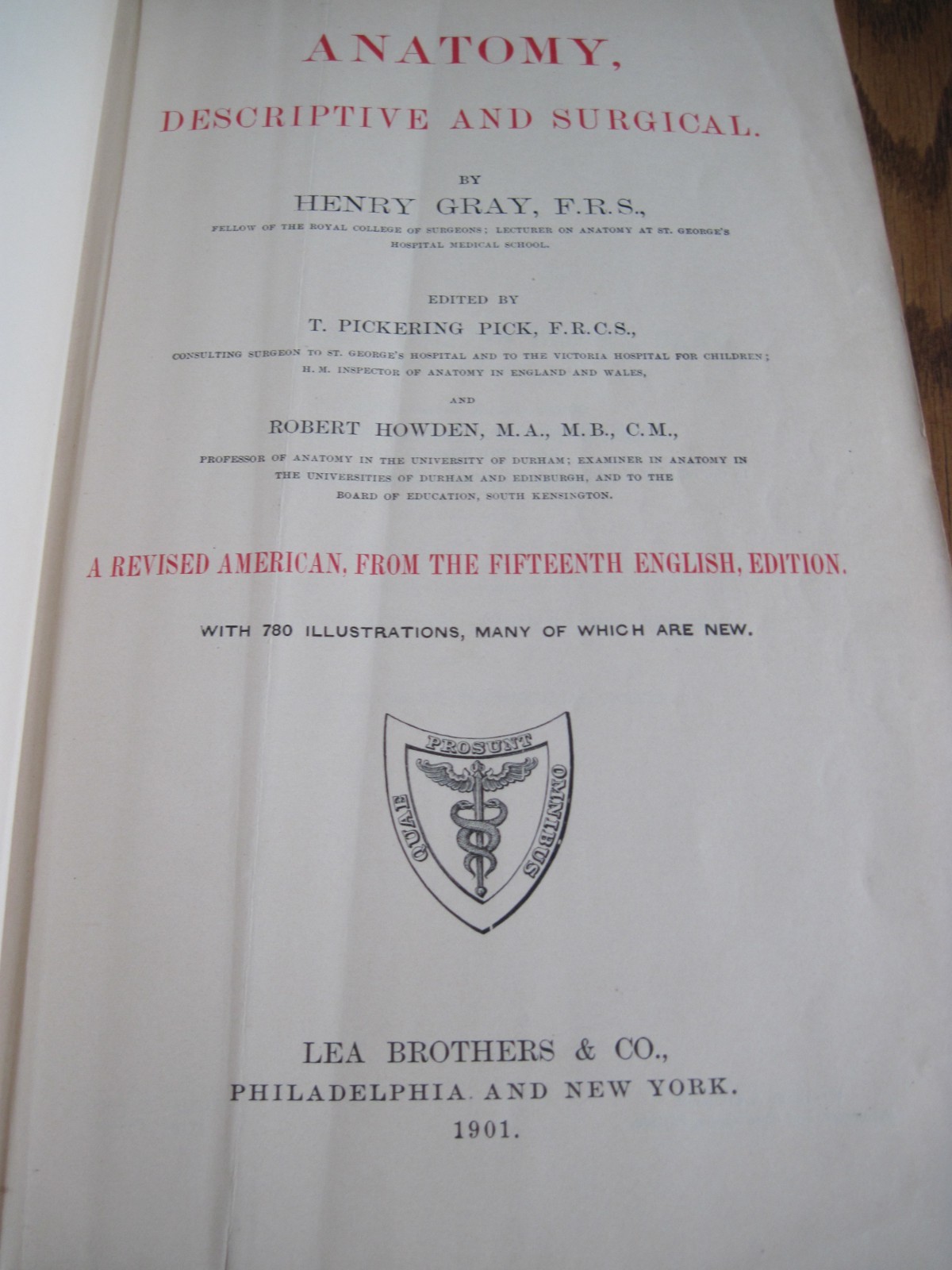Gray’s Anatomy Descriptive and Surgical 15th English Edition Colored Plates 1901
