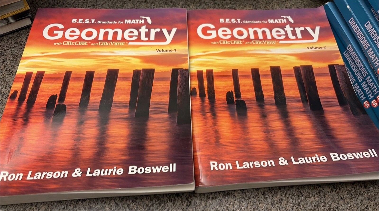 Geometry Vol. 1 & 2 Florida By Larson & Boswell (2023, Tradeback)
