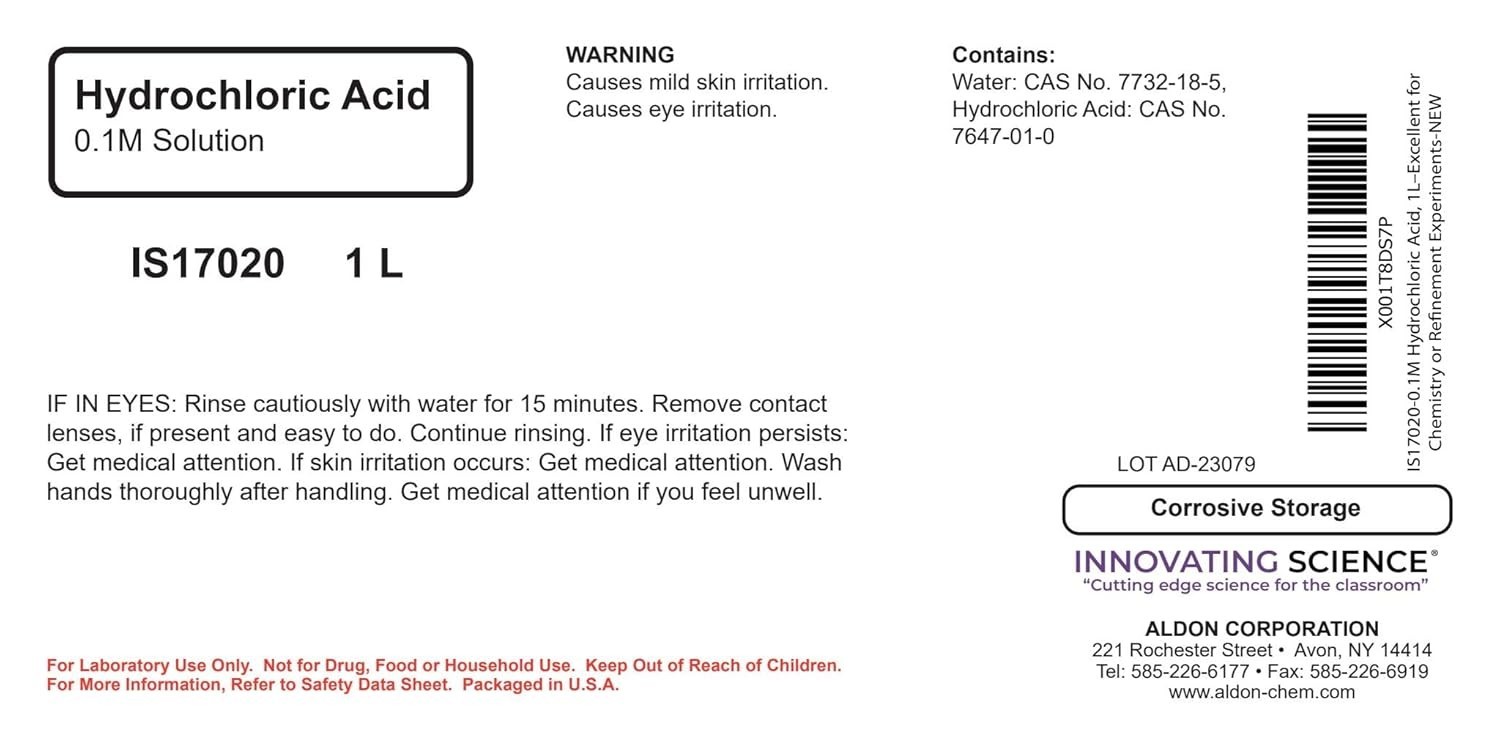 0.1M Hydrochloric Acid 1L – Chemistry Lab Essential-**