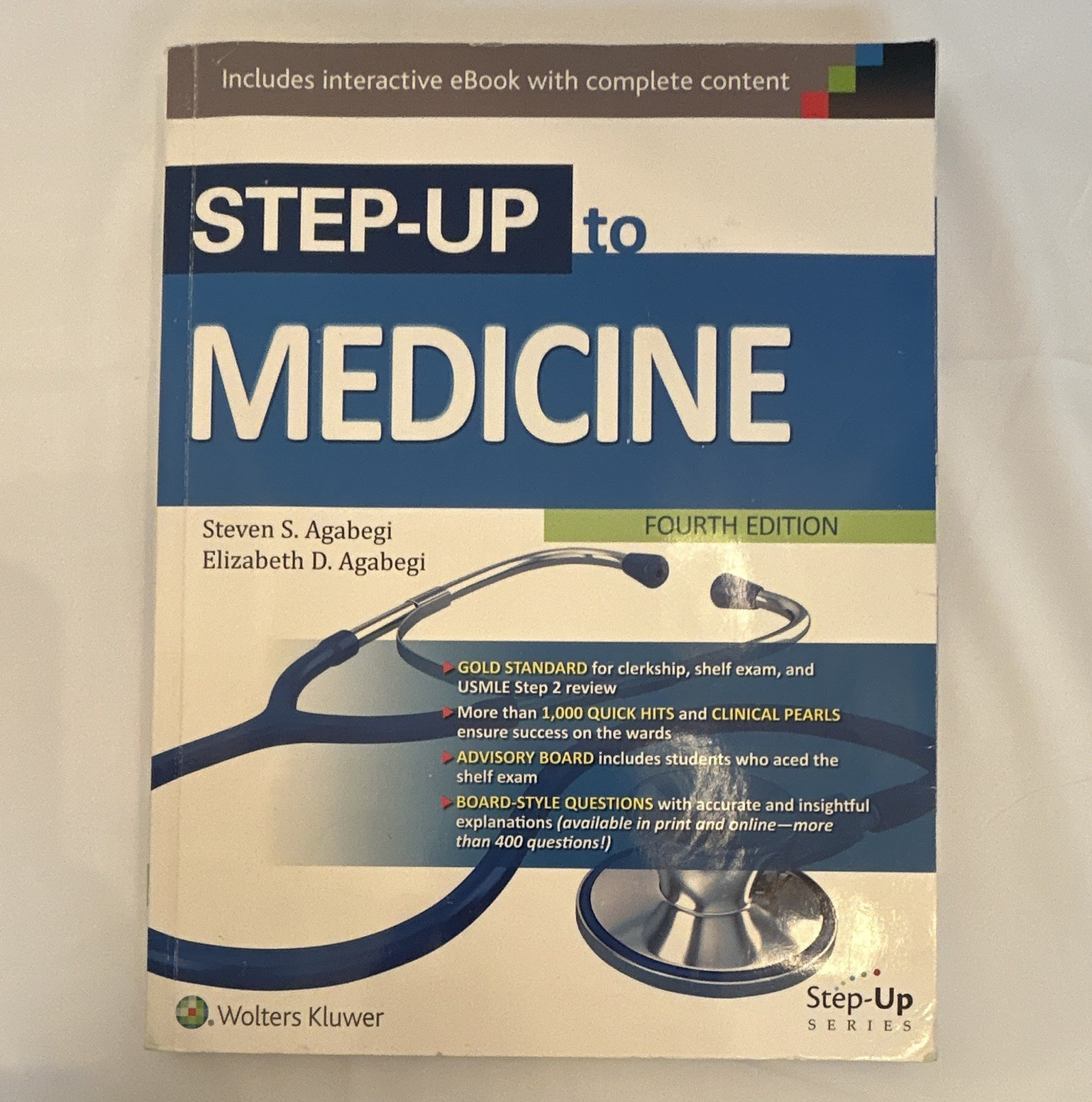 Wolters Kluwer Step-Up to Medicine 4th Ed Paperback 2013 Agabegi