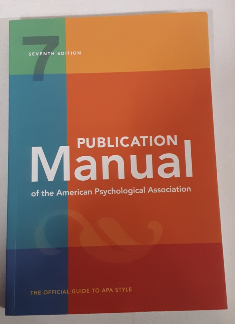 Publication Manual Of American Psychological Association 7th Edition APA VG