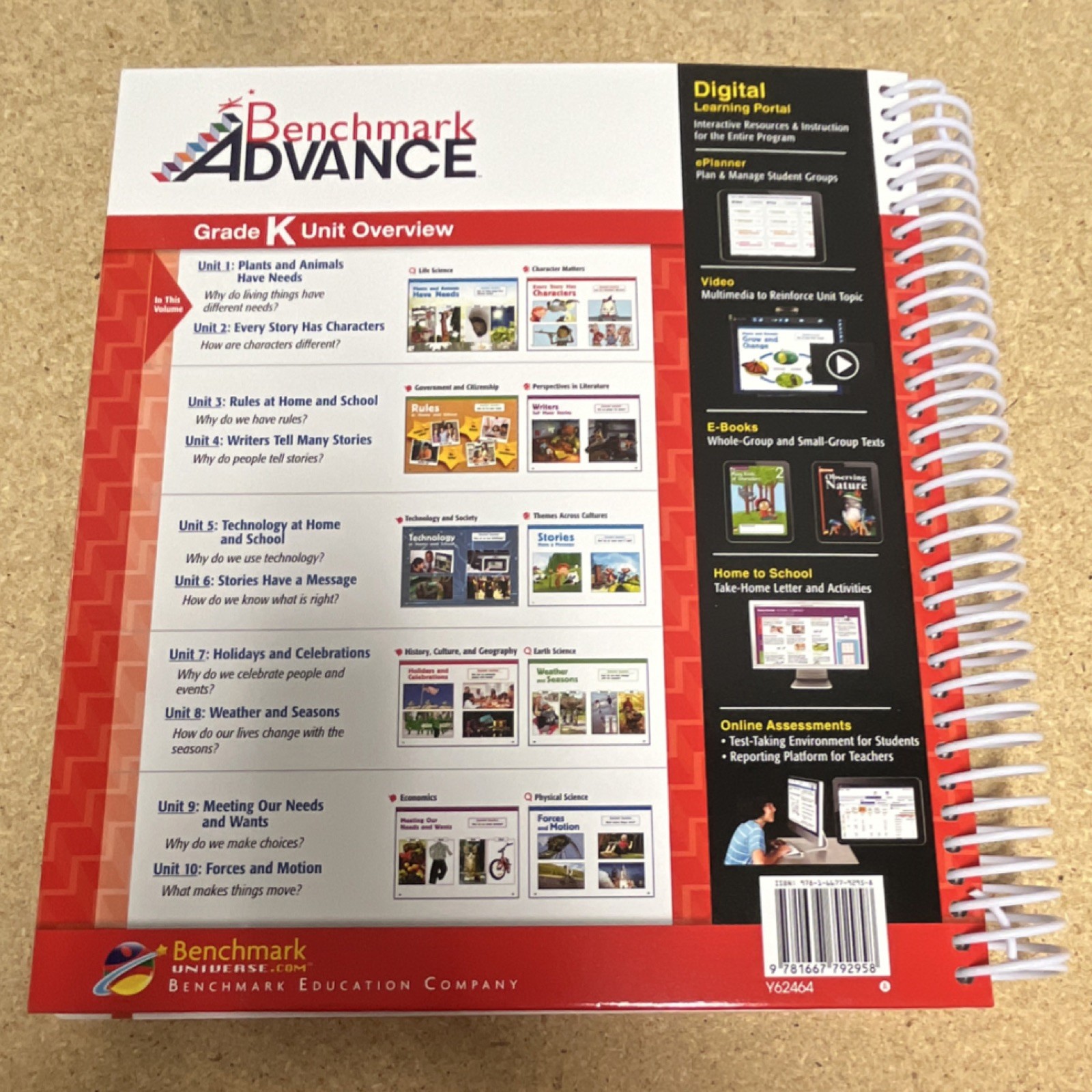 Benchmark Education Benchmark Advance Teacher’s Edition Grade K Spiral 2022